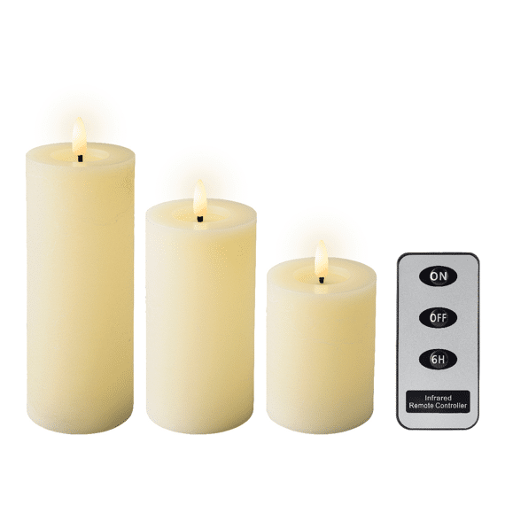 Lumineo Kaarsenset 3st Creme / Warm White