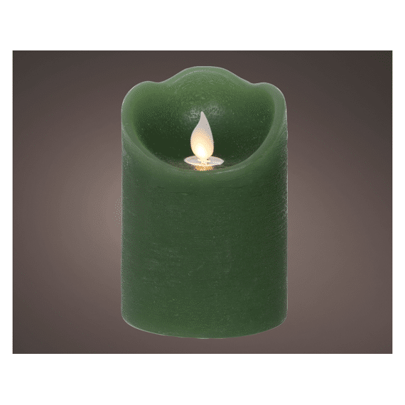 Lumineo Kaars Led Groen / Warm white 10cm