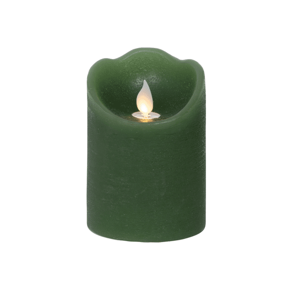 Lumineo Kaars Led Groen / Warm white 10cm