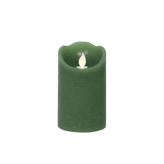 Lumineo Led Kaars Groen/ Warm Wit 12.5cm