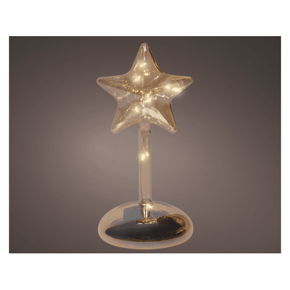 Lumineo Ster Led Micro Amber / Warm White 19cm