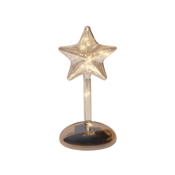Lumineo Ster Led Micro Amber / Warm White 19cm