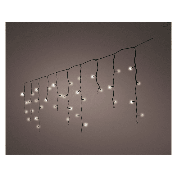 Lumineo Ijspegelverlichting Led Icicle Twinkle 11m 259 Led Warm Wit