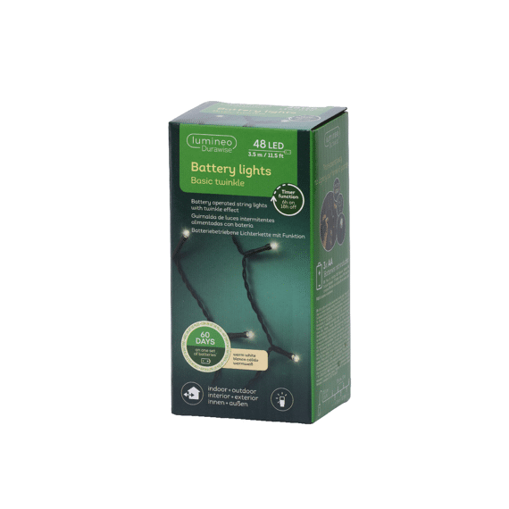 Lumineo Kerstverlichting Led Durawise Basic lights 48L Warm Wit