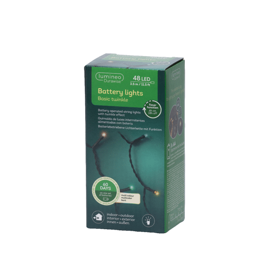 Lumineo Kerstverlichting Led Durawise Basic lights 48L Multi