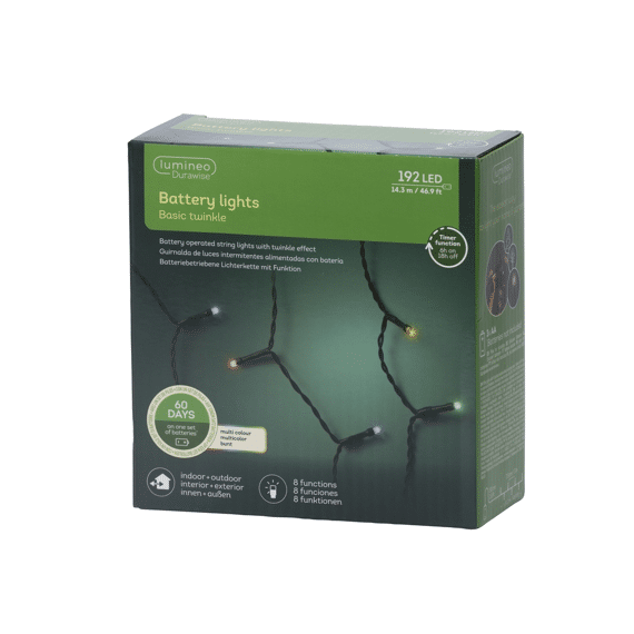 Luminep Ledverlichting Durawise Basic 192 Leds 14,3m Twinkle Multi
