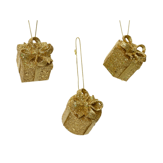 Decoris Kersthanger Cadeautje Goud Assortiment Prijs per stuk