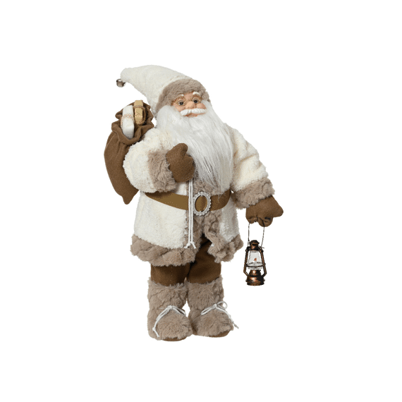 Decoris Kerstman Wit Figuur 45cm