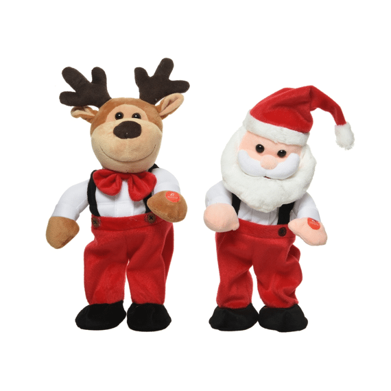 Decoris Kerstfiguur met muziek 32cm Assortiment