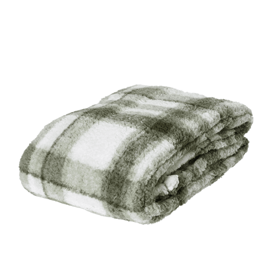 Decoris Plaid Groen/Wit