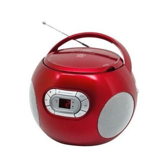 Soundmaster Scd2120ro Cd-boombox Met Stereo Fm-radio Met Line-in Aansluiting Rood