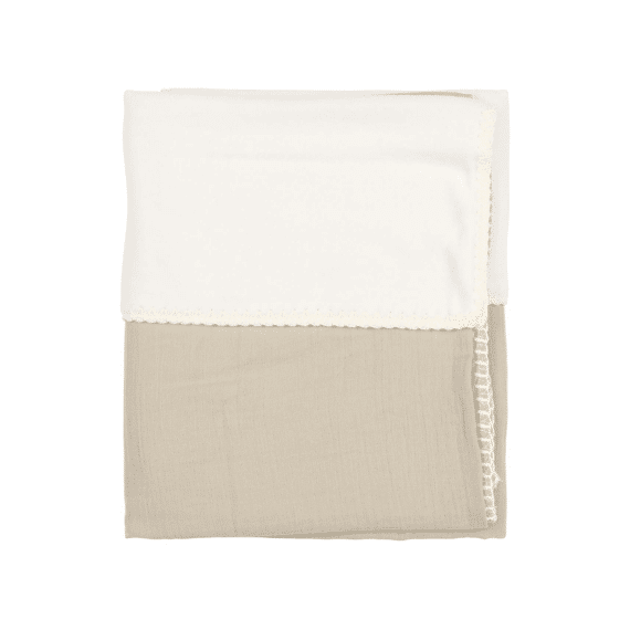 Koeka Deken Bed Cotton Fleece Faro 100x150 Sage
