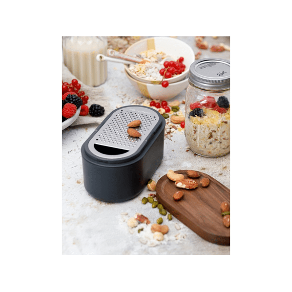 Microplane Container Rasp Antraciet/walnoot