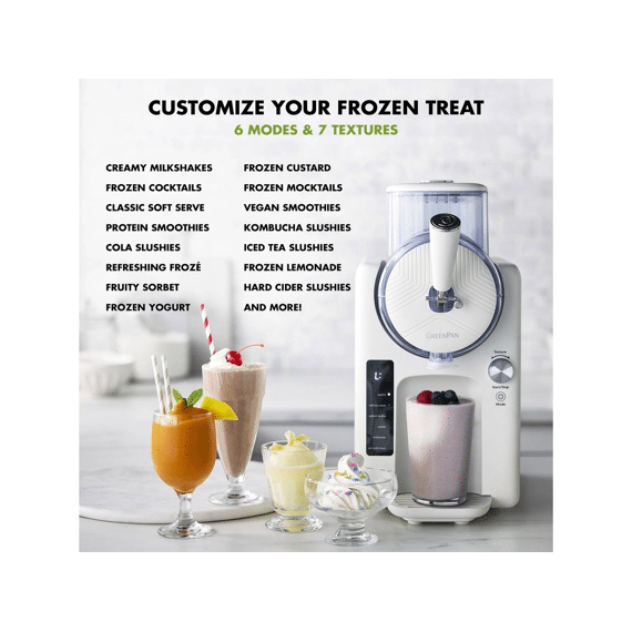 Greenpan Frost Zelfkoelende Softijs/frozen Cocktails Machine Grijs