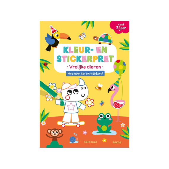 Kleur- En Stickerpret Vrolijke Dieren