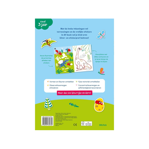 Kleur- En Stickerpret Lieve Dino's