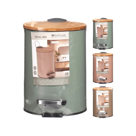 Pedaalemmer 3 Liter 3 Kleur Assortiment