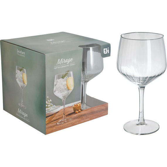 Gin Tonic Glas 610ml Set 4 Stuks