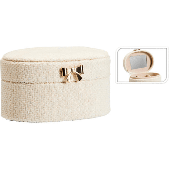 Juwelenbox Rond 12x10cm Wit
