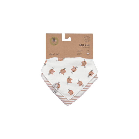 Lassig Bandana Bib 2 Stuks Tiny Team Cat
