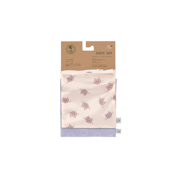 Lassig Snack Bag 2-pack Tiny Team Cat