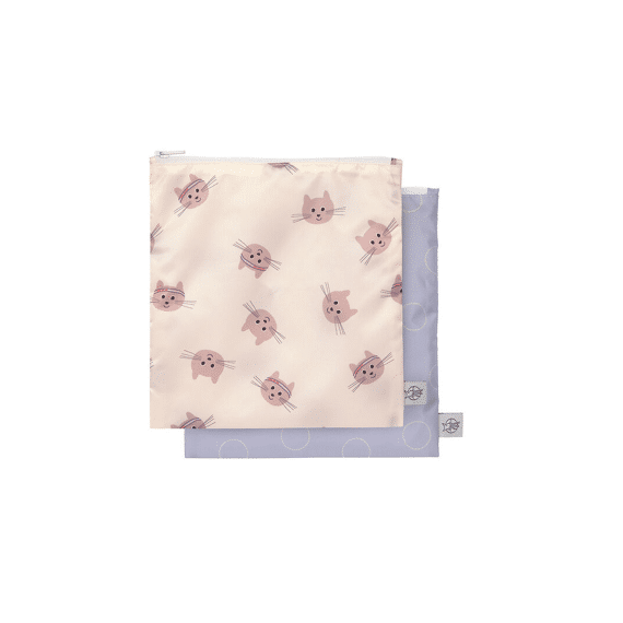 Lassig Snack Bag 2-pack Tiny Team Cat