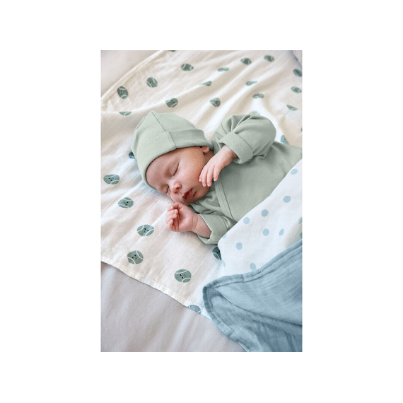 Lassig Heavenly Soft Swaddle 3 Stuks Tiny Team Pale Blue