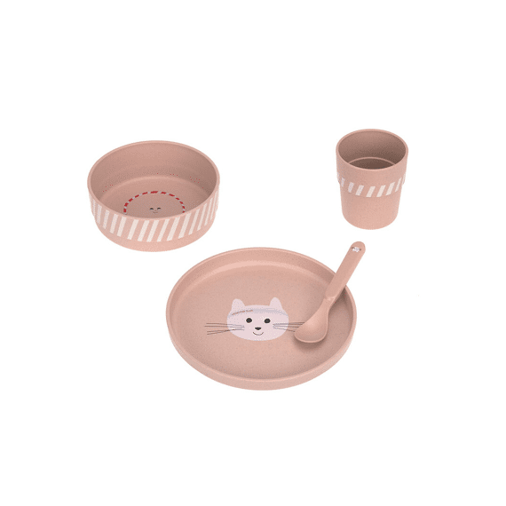 Lassig Eetset Pp/cellulose Tiny Team Cat (bord,kommetje,beker,lepel)