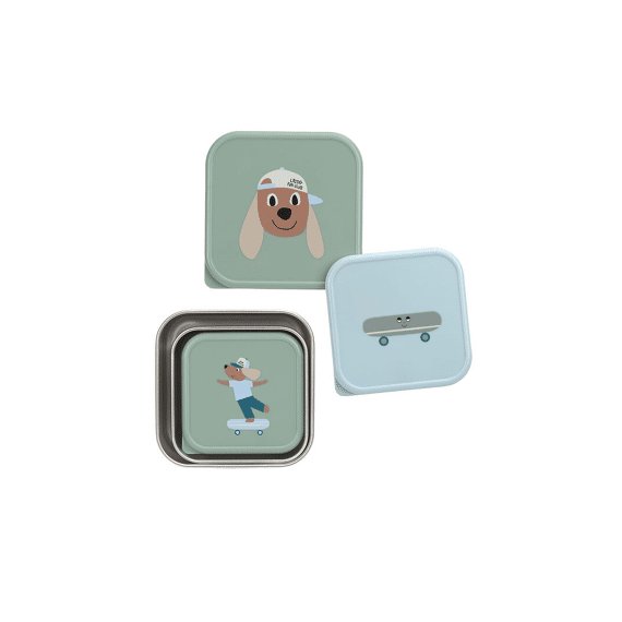 Lassig Snackbox 3 Stuks Tiny Team Dog