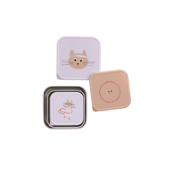 Lassig Snackbox 3 Stuks Tiny Team Cat