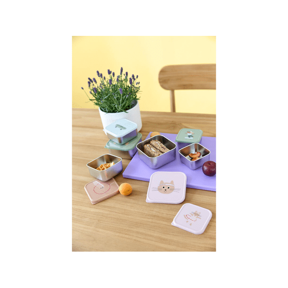 Lassig Snackbox 3 Stuks Tiny Team Cat