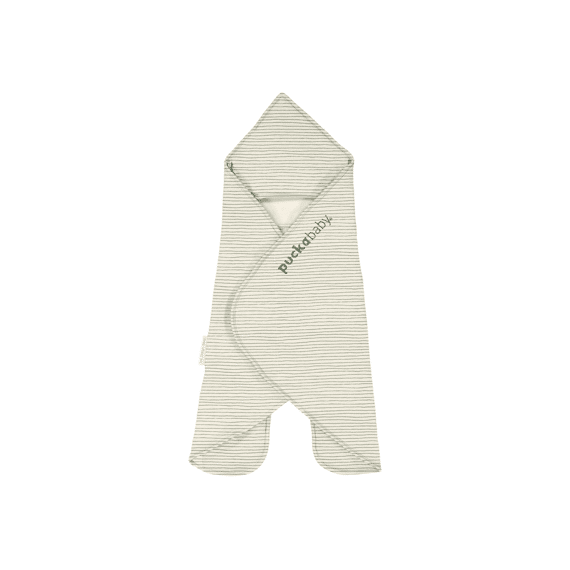 Puckababy The Gogo Newborn Teddy Green Stripes Tog 2.0