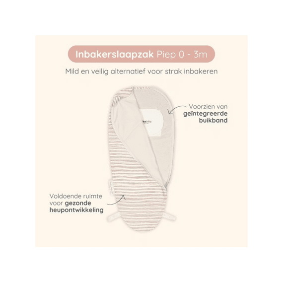 Puckababy The Original Piep 0-3m Katoen Hazelstripes
