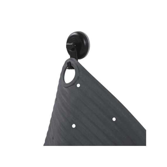 Sealskin Ribb Antislip Badmat 40x70 Cm Antraciet Inclusief Zwarte Haak