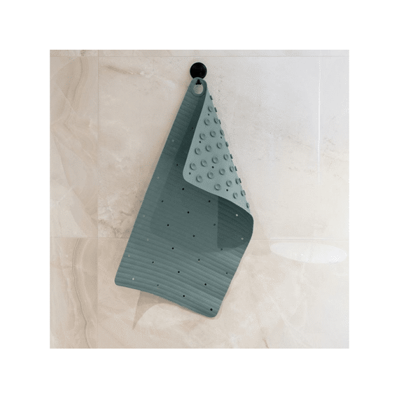Sealskin Ribb Antislip Badmat 40x70 Cm Groen Inclusief Zwarte Haak