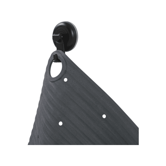 Sealskin Ribb Antislip Douchemat 55x55 Cm Antraciet Inclusief Zwarte Haak