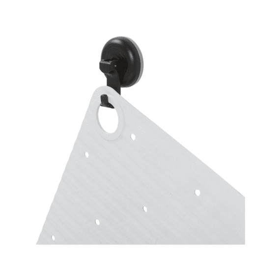 Sealskin Ribb Antislip Douchemat 55x55 Cm Wit Inclusief Zwarte Haak