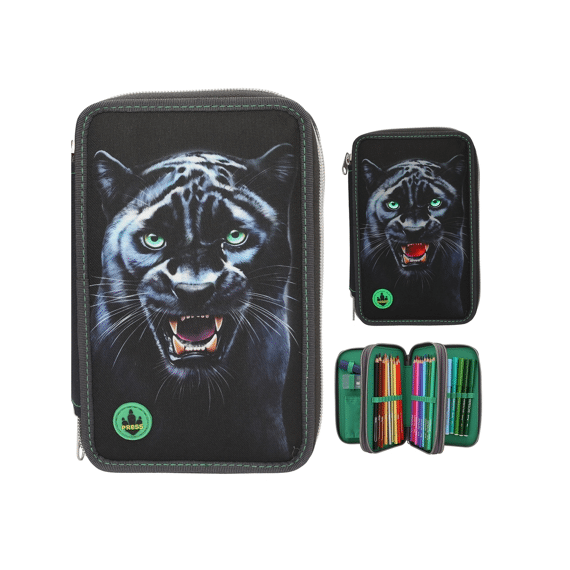 Dino World 3-vaks Etui Panther Black