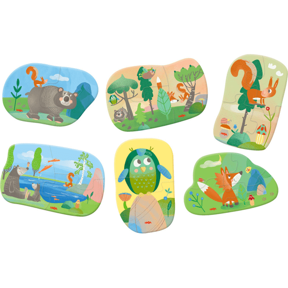 Haba 6 Eerste Puzzels - Bosdieren