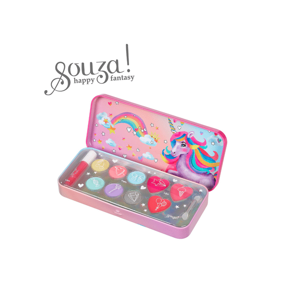 Souza Beauty Set Unicorn - Oogschaduw & Lipgloss Roze Blauw Paars