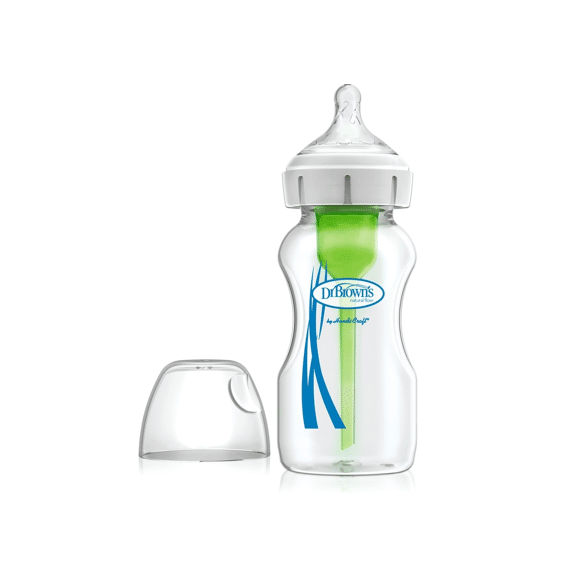 Dr. Brown's Zuigfles Glas Breed Anti-colic 270ml Options+