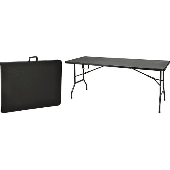 Vouwtafel Zwart 180x70cm Hoogte 74cm