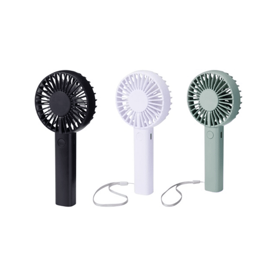 Ventilator Kunststof Oplaadbaar Per Stuk - Assortiment Van 3 Kleuren