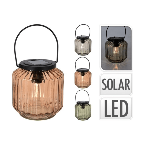 Solar Lamp Glas 125x130mm Per Stuk - Assortiment Van 3 Kleuren