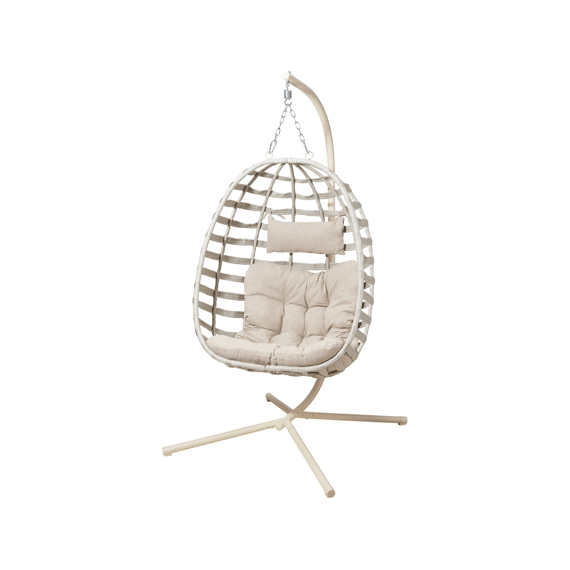 Hangstoel Met Kussen Beige
