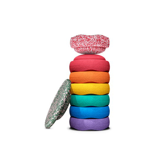 Stapelstein Christmas Collection Blush Special Rainbow Set Classic Met Balansboard