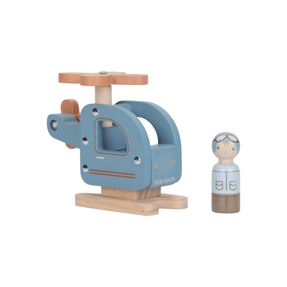 Little Dutch Houten Helikopter Met Pegdoll