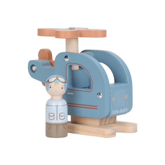 Little Dutch Houten Helikopter Met Pegdoll