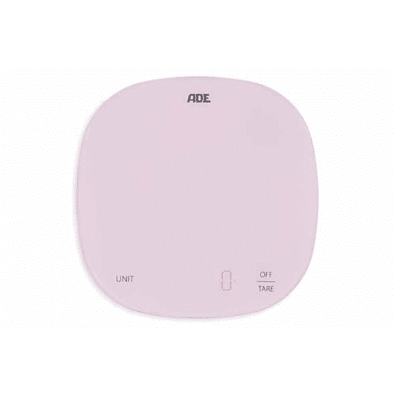 Digitale Keukenweegschaal Pastel Pink 18x18cm - Tot 10kg - Incl. 2x Aaa