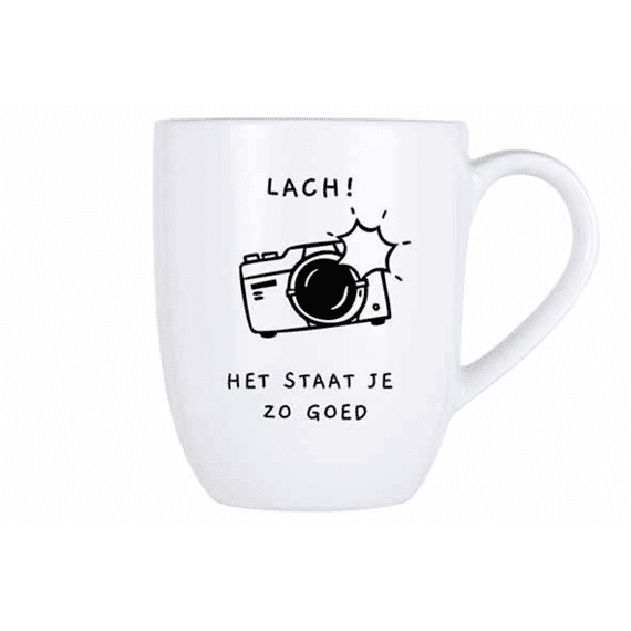 Cosy Mug 53cl Lach! Het Staat Je Zo Goed  D9,8xh11,9cm